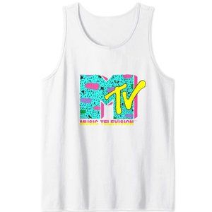 NEW! MTV - The official MTV Logo Tank Top Men's Size Large 1980's Moonman VMA'S